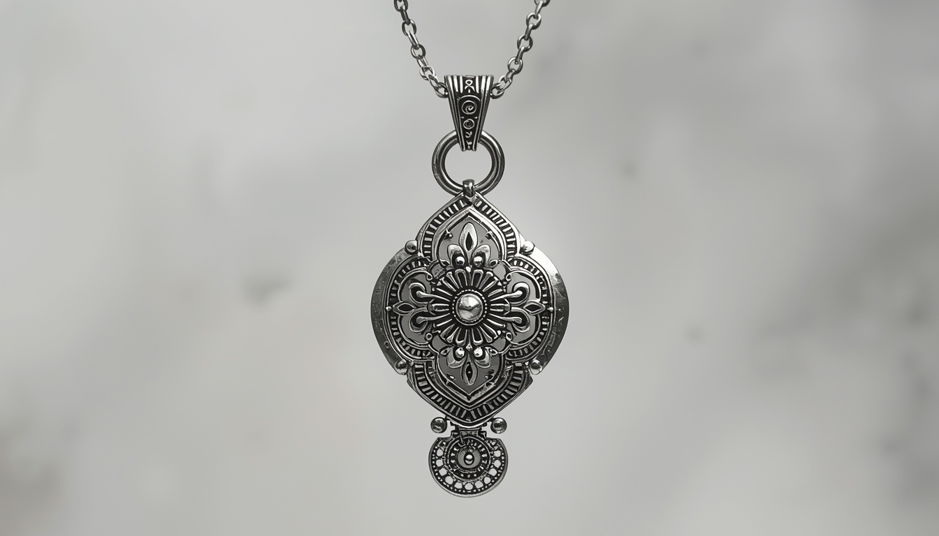 Handcrafted silver necklace with unique pendant