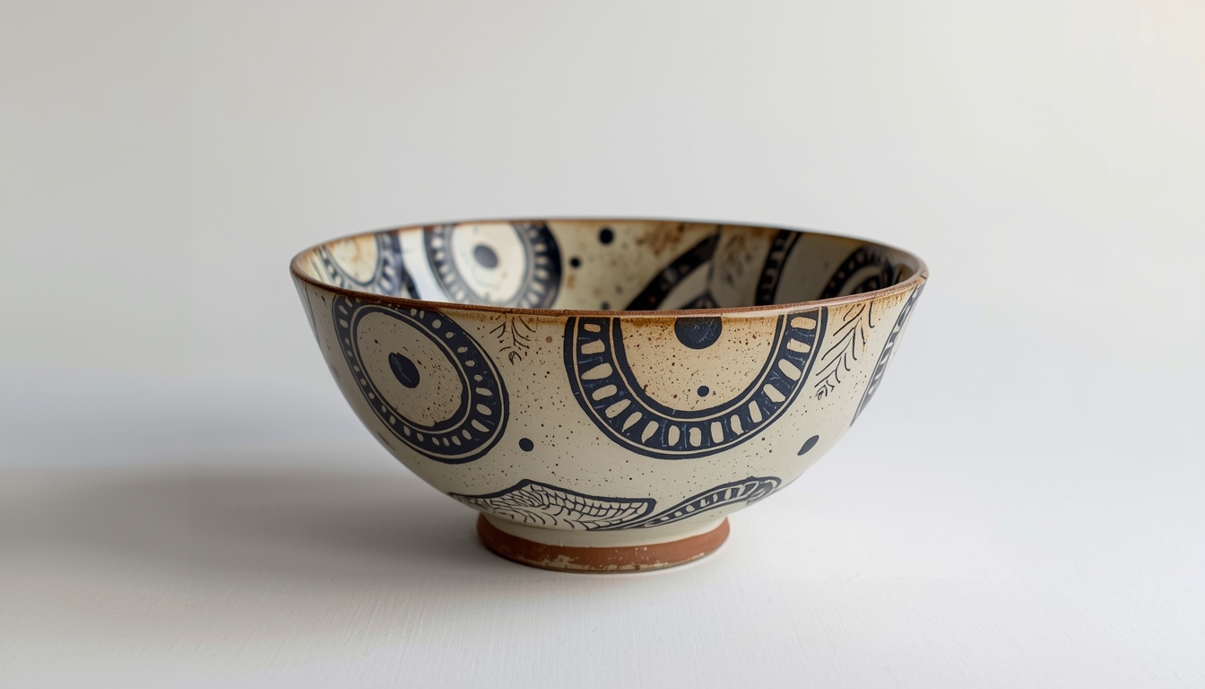 Custom ceramic bowl with personalized design